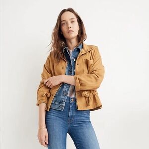 Madewell Southlake Military Cargo Utility Jacket, Dark Sahara, M, MSRP $128